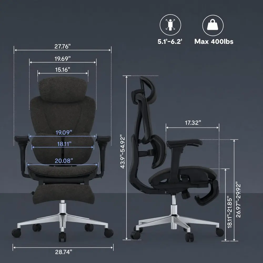 Sentinel Ergonomic Gaming Chair with 3Year Warranty DualWing Adaptive Lumbar 3D Armrests 120 3Position Recline HeightAdjustable
Sentinel Ergonomic Gaming Chair with 3Year Warranty DualWing Adaptive Lumbar 3D Armrests 120 3Position Recline HeightAdjustable