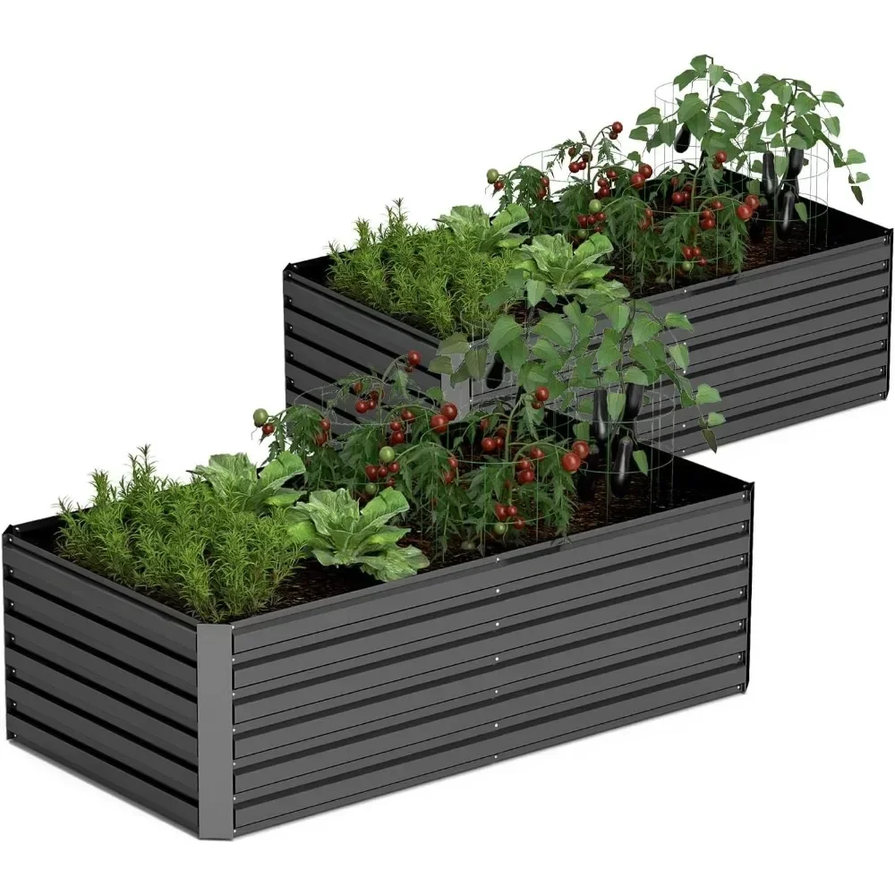 8x4x2 ft Raised Garden Bed, Large Metal Planter Raised Beds, Planters for Outdoor Plants for Vegetables, Flowers, Herbs, Fruits,
8x4x2 ft Raised Garden Bed, Large Metal Planter Raised Beds, Planters for Outdoor Plants for Vegetables, Flowers, Herbs, Fruits,