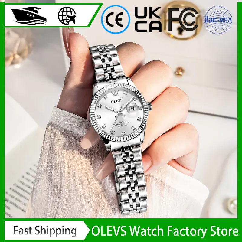OLEVS красивые женские часы серебряные модные кварцевые часы из нержавеющей стали для женщин минималистичные часы с датой, оригинальные наручные часы
OLEVS красивые женские часы серебряные модные кварцевые часы из нержавеющей стали для женщин минималистичные часы с датой, оригинальные наручные часы