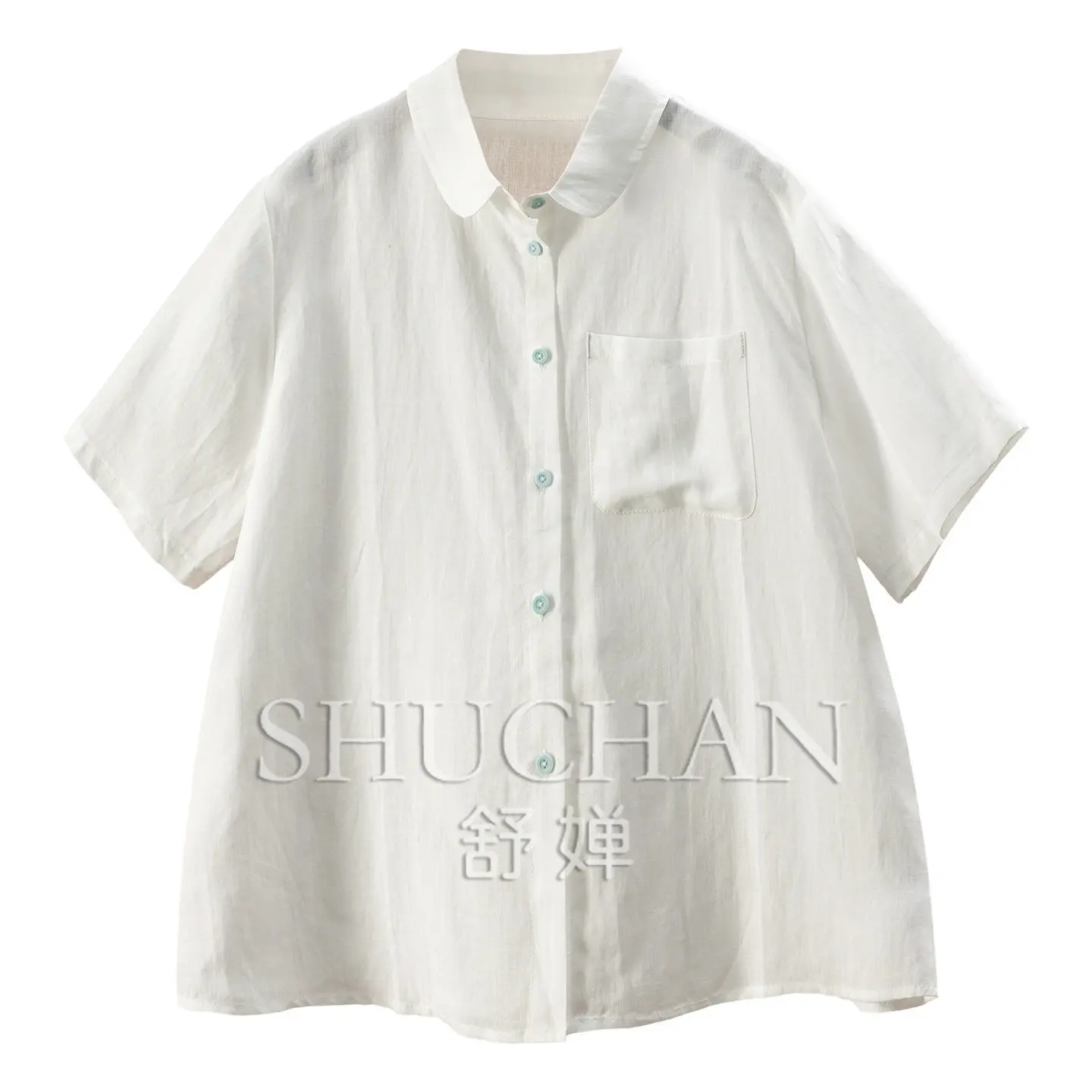 Healing Color Cabinet Loose Lyocell Ramie Short Sleeve Doll Collar Shirt Women 65M5 Womens Tops Blusas Mujer
Healing Color Cabinet Loose Lyocell Ramie Short Sleeve Doll Collar Shirt Women 65M5 Womens Tops Blusas Mujer