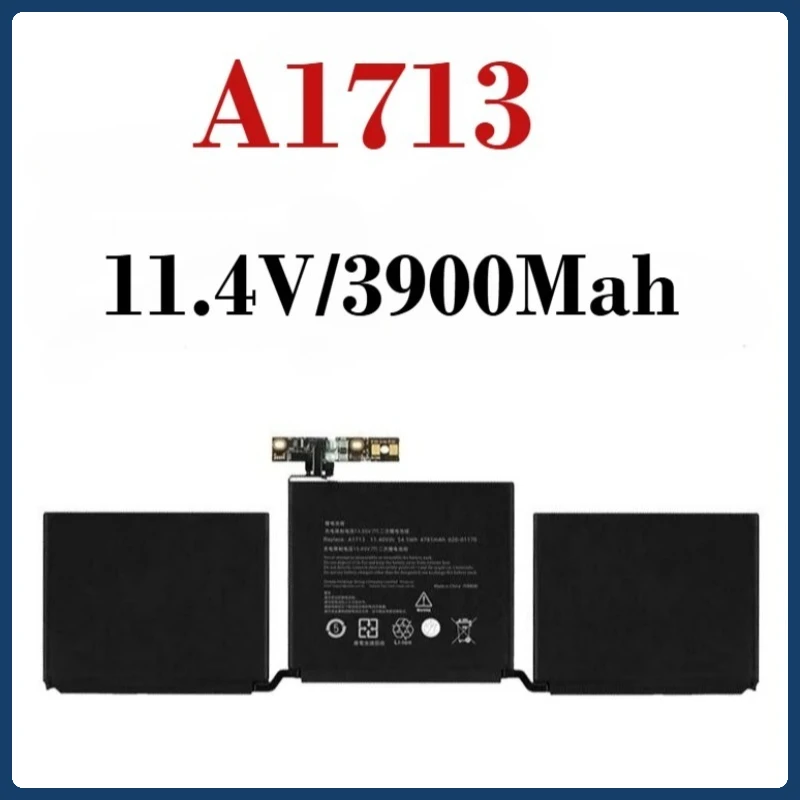 3900Mah A1713 Laptop Battery for Apple MacBook Pro 13" A1708 2016 2017 EMC 2978 3164 020-00946 MLL42LL Batteria AKKU 4781mAh
3900Mah A1713 Laptop Battery for Apple MacBook Pro 13" A1708 2016 2017 EMC 2978 3164 020-00946 MLL42LL Batteria AKKU 4781mAh