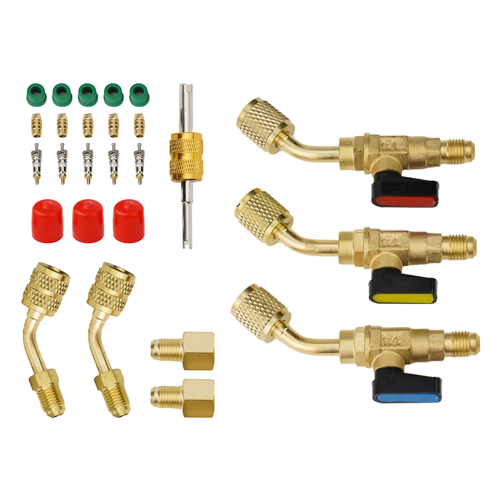 Air Conditioner Angled Ball Valve Adapter Fitting, R410A R134A R22 Compatible, Enhanced Performance and Versatility
Air Conditioner Angled Ball Valve Adapter Fitting, R410A R134A R22 Compatible, Enhanced Performance and Versatility