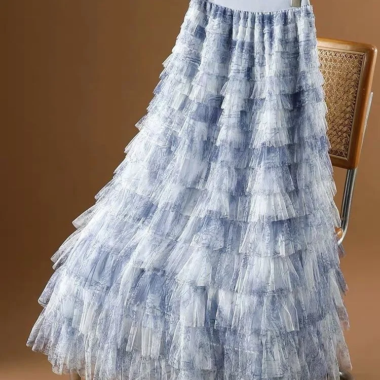 High Waist Midi Half Skirt Dyed Ink Print Tulle Women's plus Size A-Line Fluffy Cake Fairy Skirt Casual Style Commute Wear
High Waist Midi Half Skirt Dyed Ink Print Tulle Women's plus Size A-Line Fluffy Cake Fairy Skirt Casual Style Commute Wear