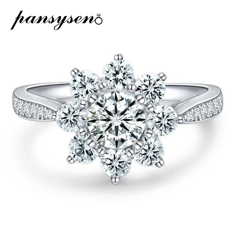 PANSYSEN Classic 100% 925 Sterling Silver 6mm 0.8CT D Color Moissanite Diamond Ring for Women Wedding Engagement Jewelry Gifts
PANSYSEN Classic 100% 925 Sterling Silver 6mm 0.8CT D Color Moissanite Diamond Ring for Women Wedding Engagement Jewelry Gifts