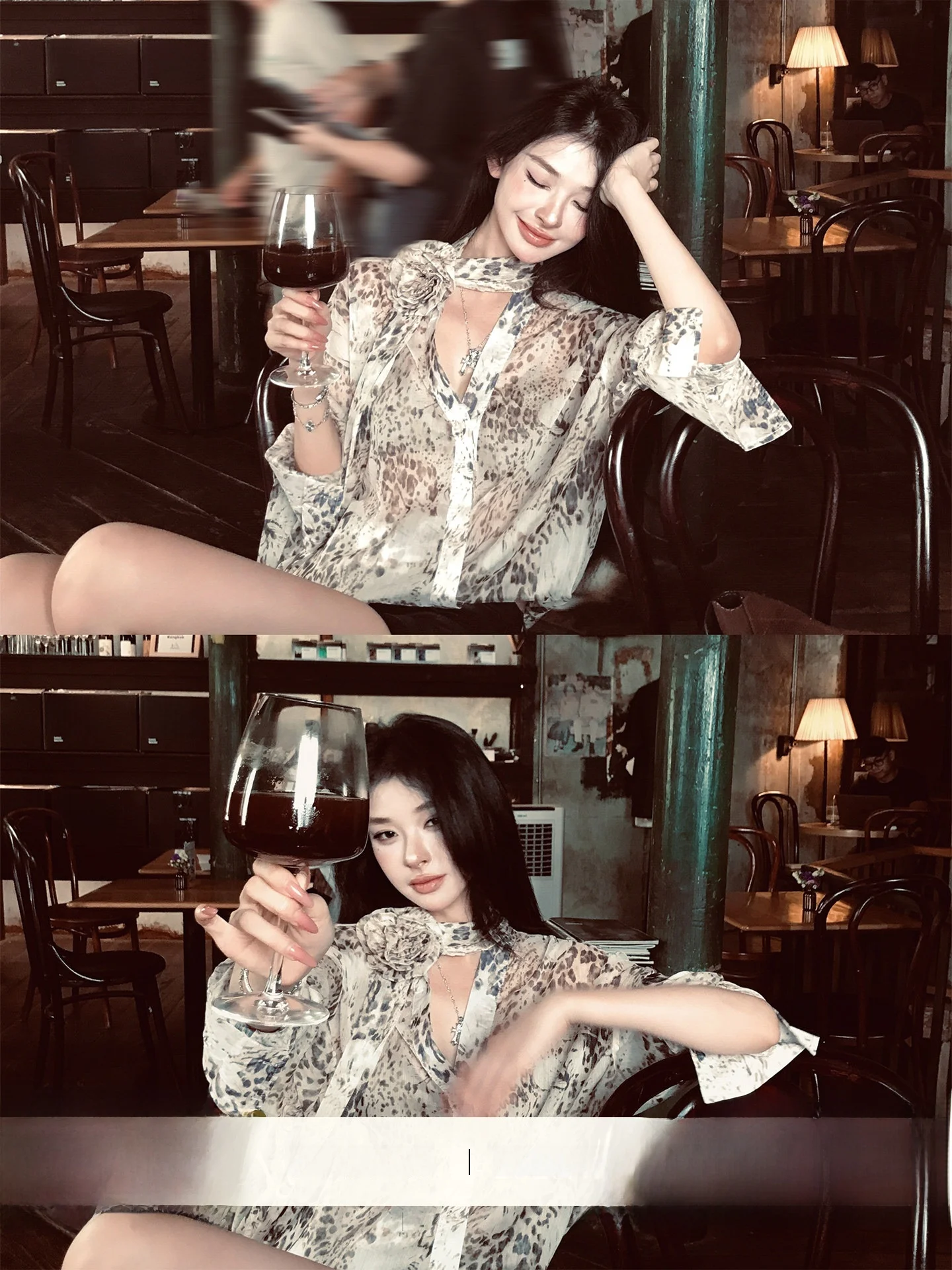 Early Spring Vintage Okaaay Leopard Rose Print Loose Women's Shirt Casual Style Seven Sleeve Polyester Fiber Top
Early Spring Vintage Okaaay Leopard Rose Print Loose Women's Shirt Casual Style Seven Sleeve Polyester Fiber Top