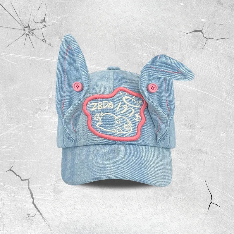 Personalized Harajuku Y2k Trend Rabbit Ear Baseball Cap Men and Women Spring and Summer Cartoon Embroidered Denim Hip Hop Hat
Personalized Harajuku Y2k Trend Rabbit Ear Baseball Cap Men and Women Spring and Summer Cartoon Embroidered Denim Hip Hop Hat