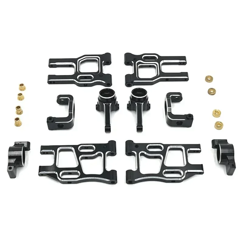 For LC Racing PTG-2 PTG-2R Metal Front and Rear Suspension Arm Steering Cup Hub Carrier Set 1/10 Upgrade Parts Accessories