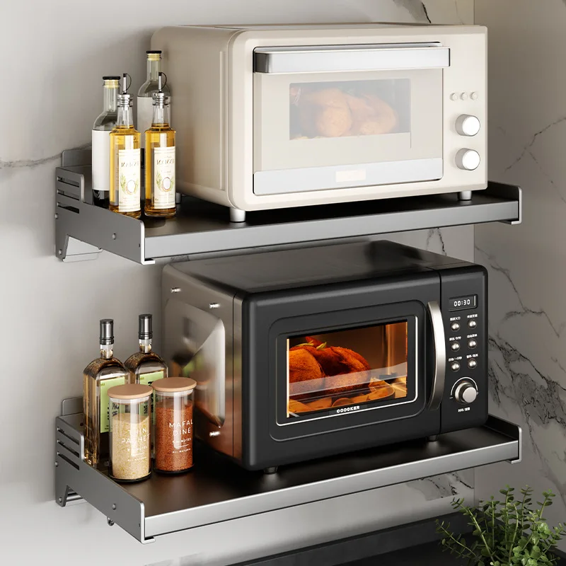Microwave Storage Rack, Wall-Mounted Kitchen Shelf, No-Drill Oven Rack, Multi-Function Spice Storage Holder
Microwave Storage Rack, Wall-Mounted Kitchen Shelf, No-Drill Oven Rack, Multi-Function Spice Storage Holder