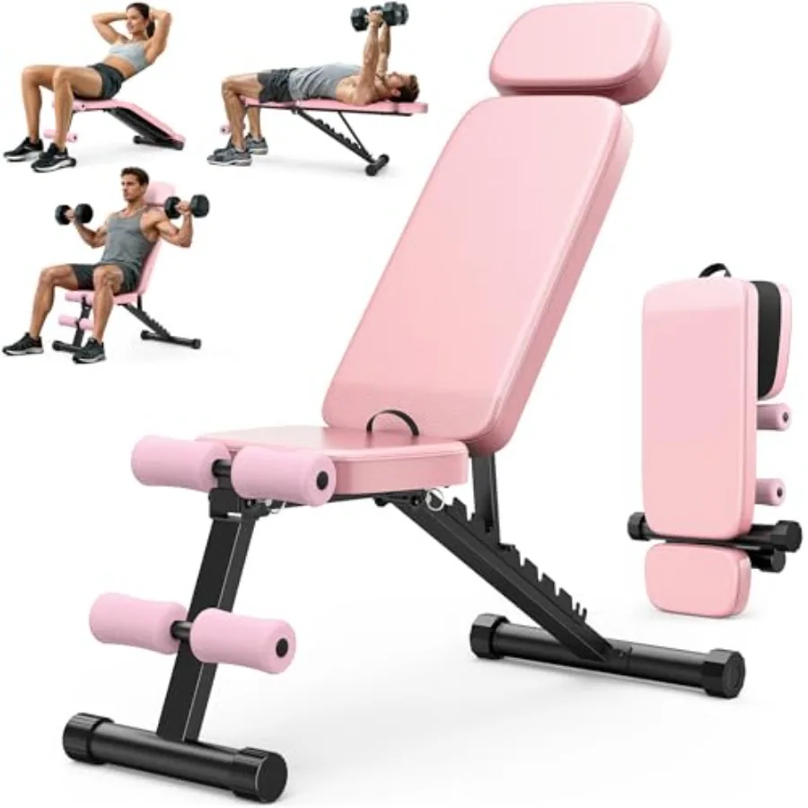 Adjustable Weight Bench with 10 Backrests for Home Gym 800LBS Ccity Foldable Workout Bench in Black with Extended Headrest Incl
Adjustable Weight Bench with 10 Backrests for Home Gym 800LBS Ccity Foldable Workout Bench in Black with Extended Headrest Incl