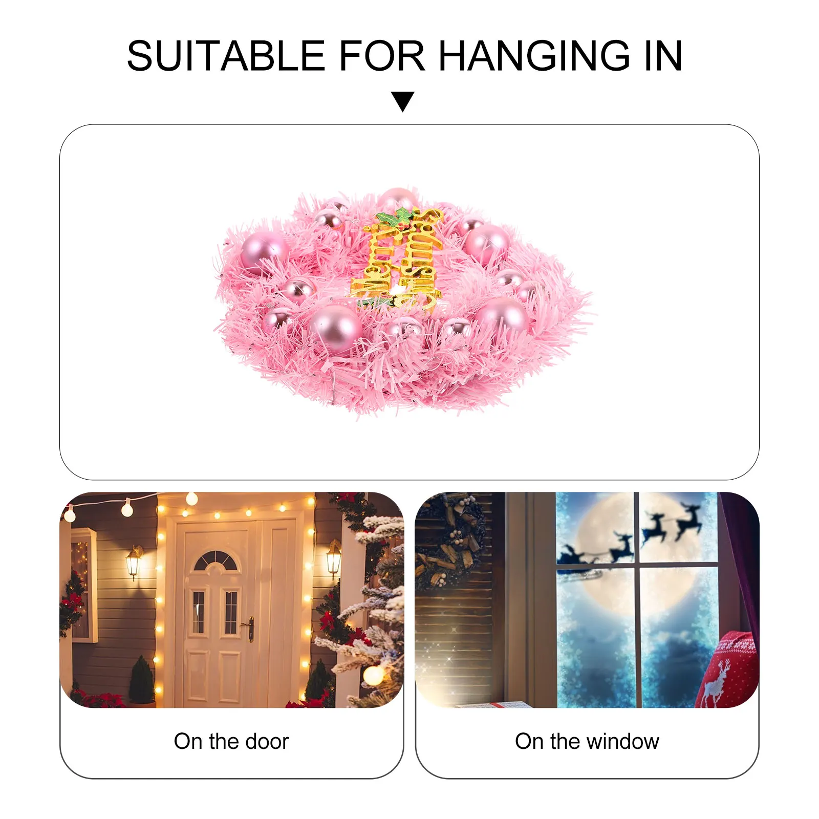 Ornament Christmas Wreath Decoration Outdoor Accessories Ornaments Hanging Pink Decorations
Ornament Christmas Wreath Decoration Outdoor Accessories Ornaments Hanging Pink Decorations
