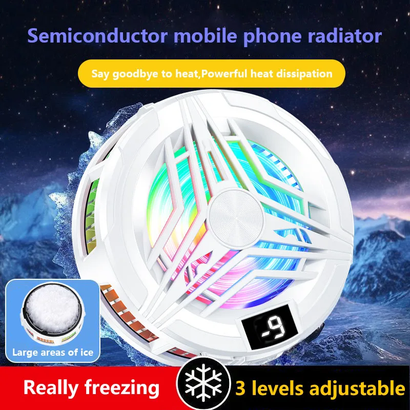 Mobile Phone Cooler TL02 Semiconductor Cooling Radiator Device Magnetic Suction Mute with RGB Light for IPhone Android Universal
Mobile Phone Cooler TL02 Semiconductor Cooling Radiator Device Magnetic Suction Mute with RGB Light for IPhone Android Universal