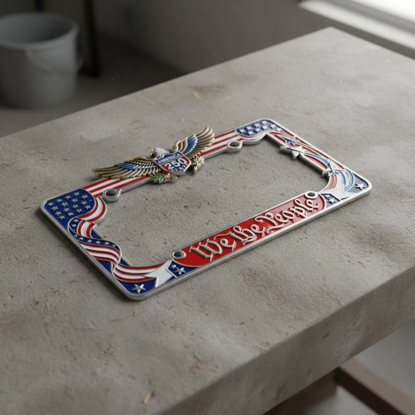 2 Pieces Patriotic Eagle License Plate Frame Universal Fit Eagle License Plate Frame Car Accessory Metal Non-Blocking Design
2 Pieces Patriotic Eagle License Plate Frame Universal Fit Eagle License Plate Frame Car Accessory Metal Non-Blocking Design