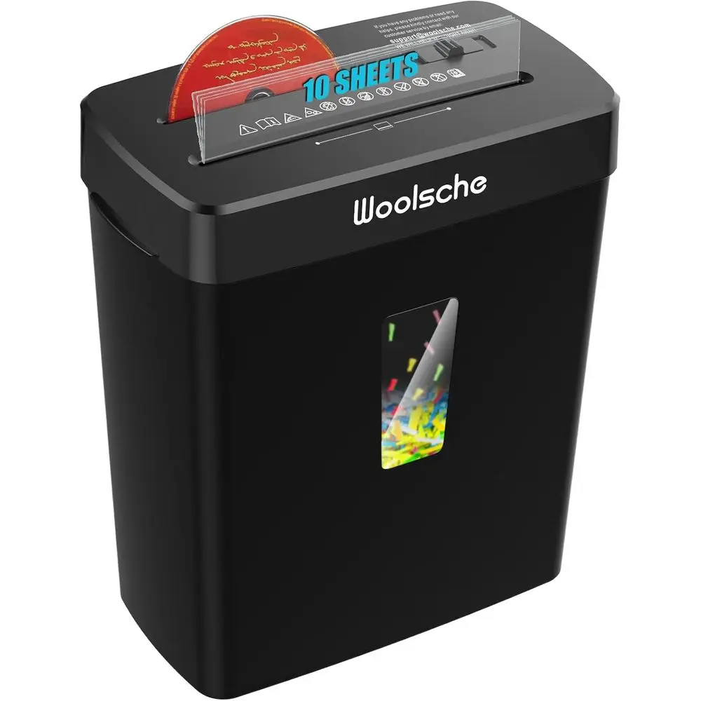 10-Sheet Cross-Cut Shredder, 3.43-Gallon Bin, P-4 Security, CD/Credit Card Shredding, Durable for Home or Office Use (ETL Certif
10-Sheet Cross-Cut Shredder, 3.43-Gallon Bin, P-4 Security, CD/Credit Card Shredding, Durable for Home or Office Use (ETL Certif