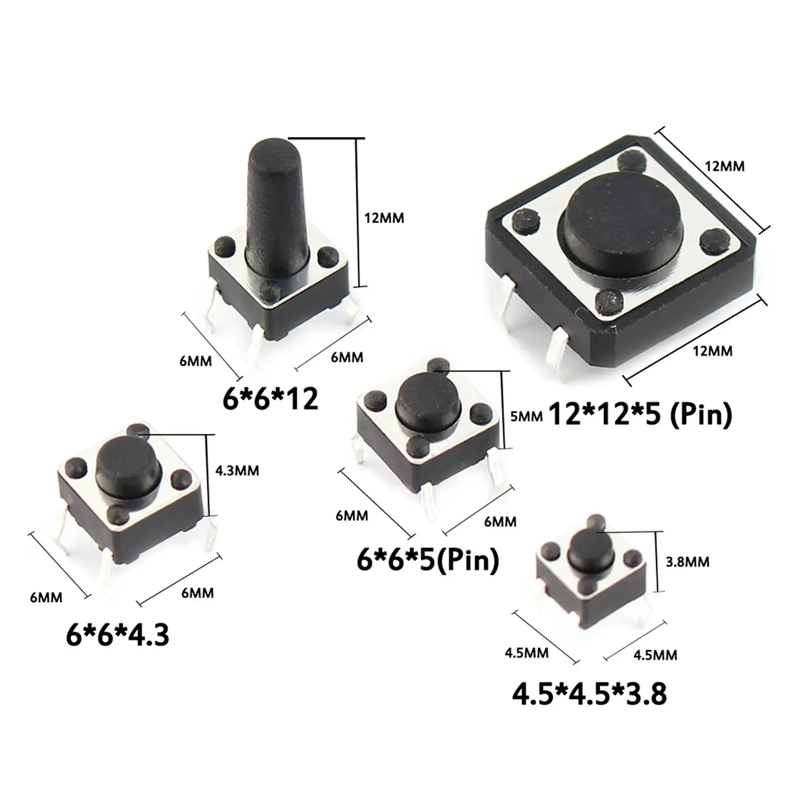 25 Assorted Values Micro Tactile Touch Button Switch for Console
25 Assorted Values Micro Tactile Touch Button Switch for Console