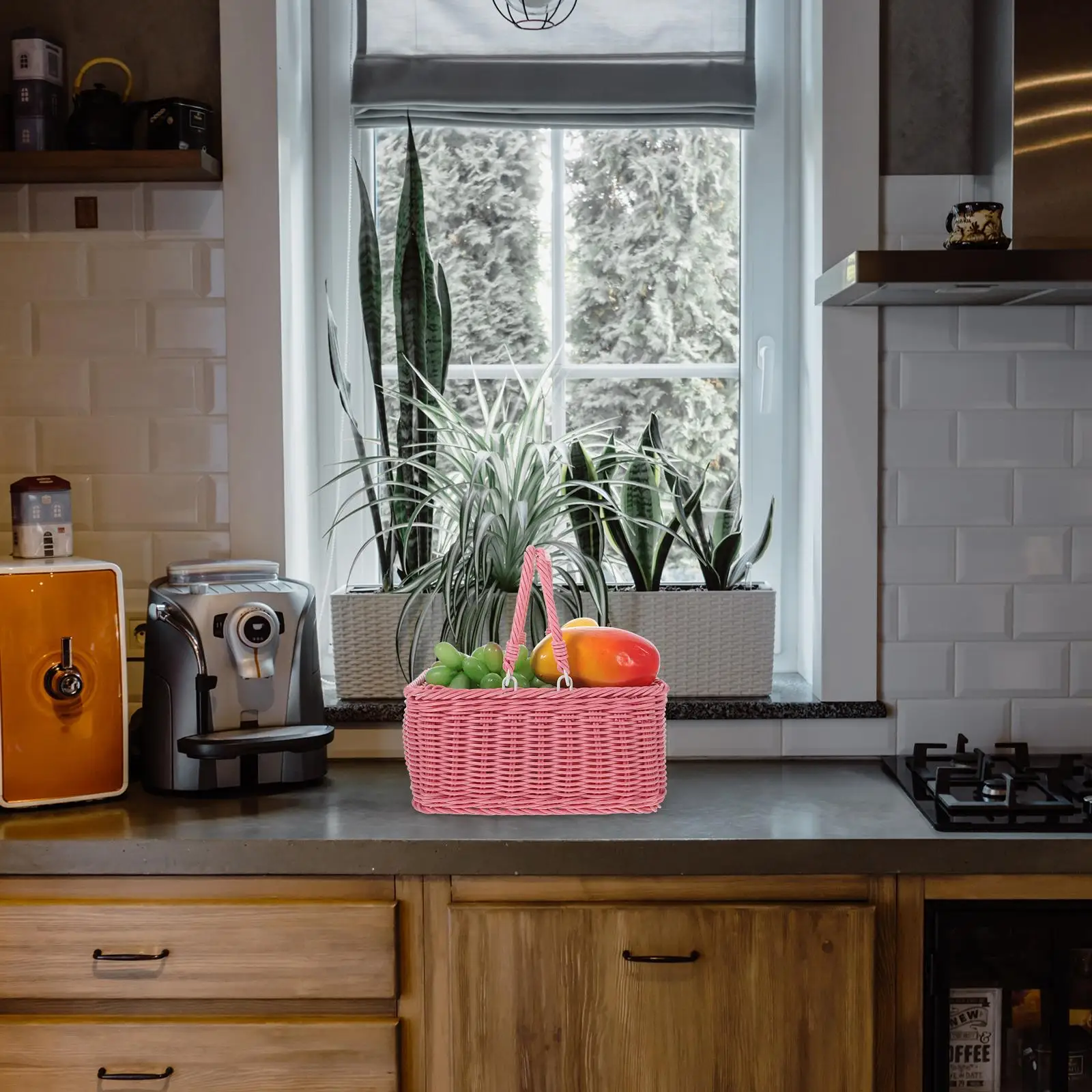 Picnic Basket Handheld Woven Baskets Pink Rectangle Shape Storage Container Fruit Vegetable Holder Woven Basket Storage
Picnic Basket Handheld Woven Baskets Pink Rectangle Shape Storage Container Fruit Vegetable Holder Woven Basket Storage