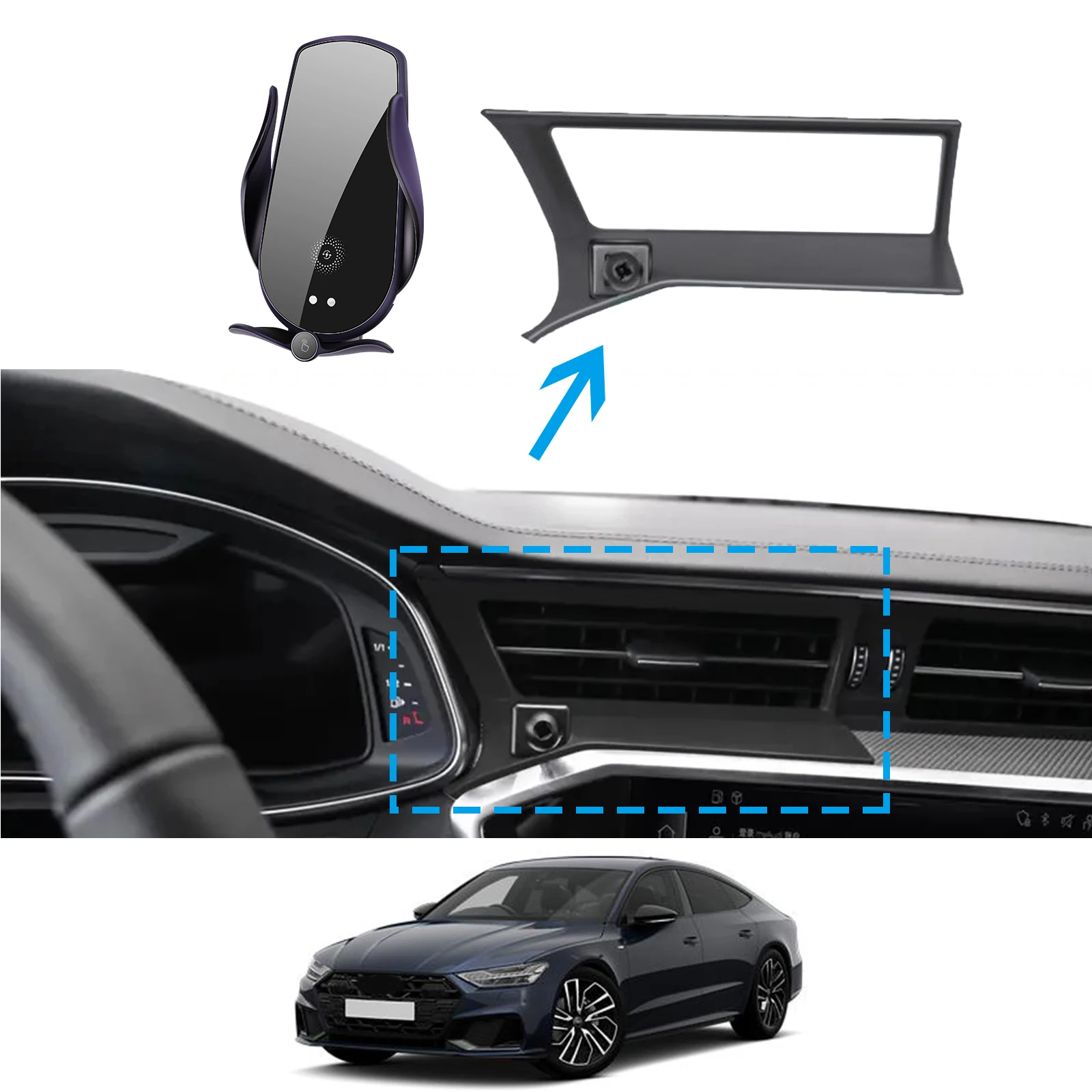 for Audi A7 RS7 S7 2019 2020 2021 2022 2023 2024 Phone Holder Screen Fixed Navigation Bracket Base Wireless Charging Accessories
for Audi A7 RS7 S7 2019 2020 2021 2022 2023 2024 Phone Holder Screen Fixed Navigation Bracket Base Wireless Charging Accessories