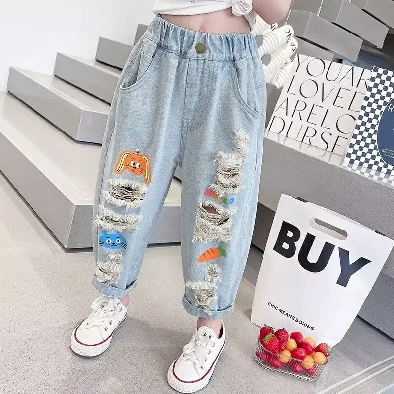 Spring Autumn Baby Girls Ripped Pants Outfits Children Cotton Clothes Tight Denim Jeans Pants Shorts Elastic All-match 2 3 4 5 6
Spring Autumn Baby Girls Ripped Pants Outfits Children Cotton Clothes Tight Denim Jeans Pants Shorts Elastic All-match 2 3 4 5 6