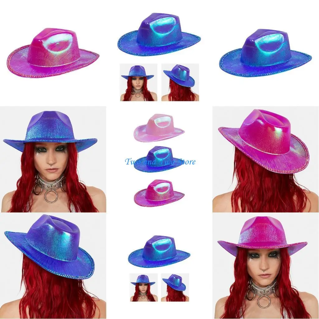 HX6F Unisex Sequins Cowboy Hat Western Large Brim Hat Fedora Hat with Dazzled Color
HX6F Unisex Sequins Cowboy Hat Western Large Brim Hat Fedora Hat with Dazzled Color