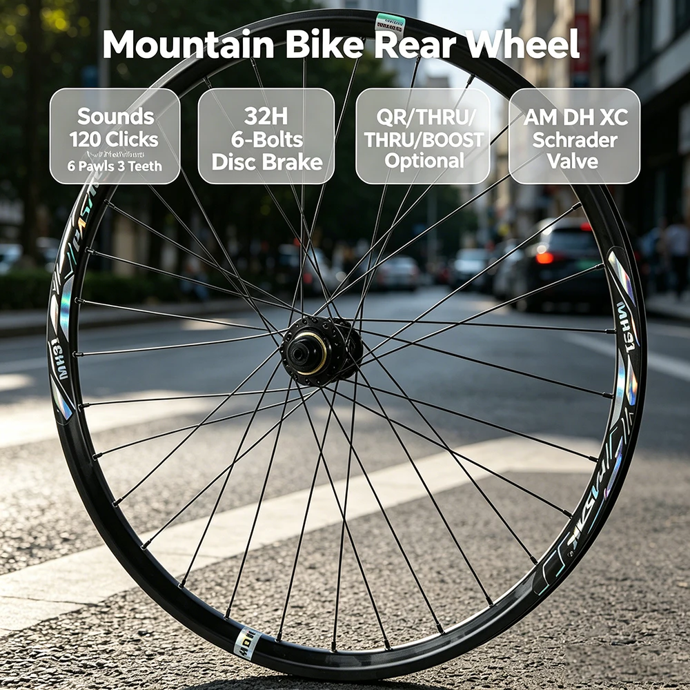 Pasak Mtb Rear Wheel 32 Holes 6-Bolts Disc Brake Loud Sounds 120 Clicks 12s Hub Core HG MS XD For AM DM Enduro
Pasak Mtb Rear Wheel 32 Holes 6-Bolts Disc Brake Loud Sounds 120 Clicks 12s Hub Core HG MS XD For AM DM Enduro
