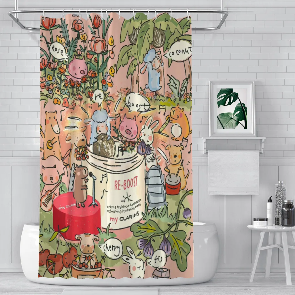 Modern 3D Printing Little Animals Shower Curtain Landscape Bath Curtain With Hooks for Bathroom waterproof scenery
Modern 3D Printing Little Animals Shower Curtain Landscape Bath Curtain With Hooks for Bathroom waterproof scenery
