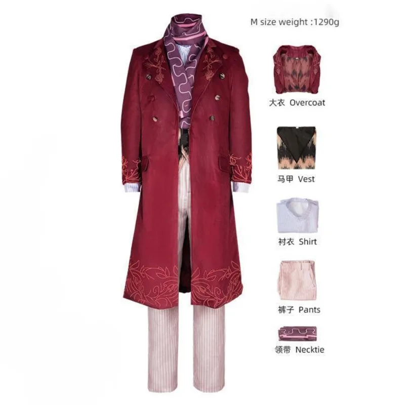 Movies Willy Cosplay Chalamet Wonkaa Party Cosplay Costume Outfits Chocolate Boss Disguise Men Roleplay Clothes
Movies Willy Cosplay Chalamet Wonkaa Party Cosplay Costume Outfits Chocolate Boss Disguise Men Roleplay Clothes
