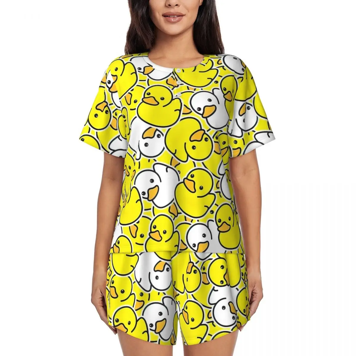 Rubber Ducks Float Pajamas Short-Sleeve Romantic Pajama Sets 2 Piece Bedroom Summer Printed Nightwear Birthday Present
Rubber Ducks Float Pajamas Short-Sleeve Romantic Pajama Sets 2 Piece Bedroom Summer Printed Nightwear Birthday Present