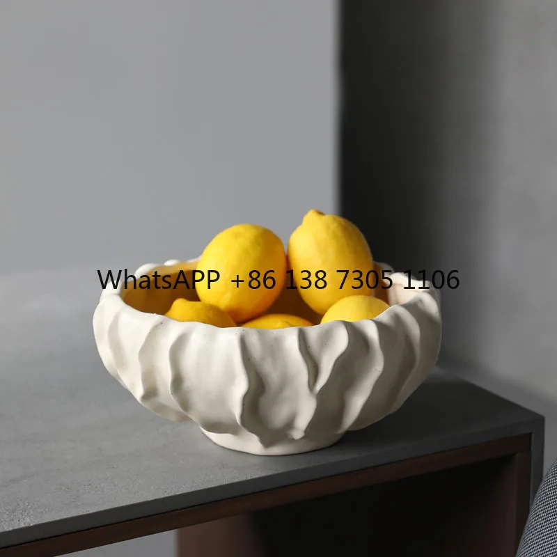 Ваби-Саби ветровая керамическая тарелка с фруктами, абстрактное художественное украшение рабочего стола, мягкое украшение журнального столика для гостиной
Ваби-Саби ветровая керамическая тарелка с фруктами, абстрактное художественное украшение рабочего стола, мягкое украшение журнального столика для гостиной