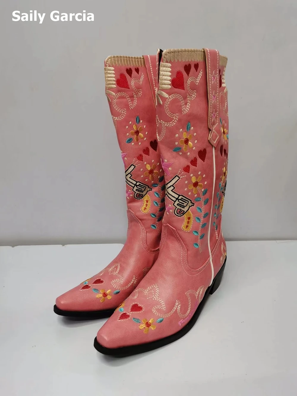 Retro Mix Color Microfiber Leather Embroider Women Boots 2023 Christmas Wild Sexy Boots Pointed Toe Knee High Casual Shoes
Retro Mix Color Microfiber Leather Embroider Women Boots 2023 Christmas Wild Sexy Boots Pointed Toe Knee High Casual Shoes