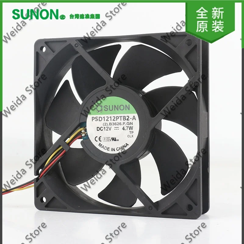 Sunon 5V 24V 48V 12025 120X120X25MM 12CM Power converter Double ball bearing PSD1212PTB2-A cooling fan DC12V 4.7W
Sunon 5V 24V 48V 12025 120X120X25MM 12CM Power converter Double ball bearing PSD1212PTB2-A cooling fan DC12V 4.7W