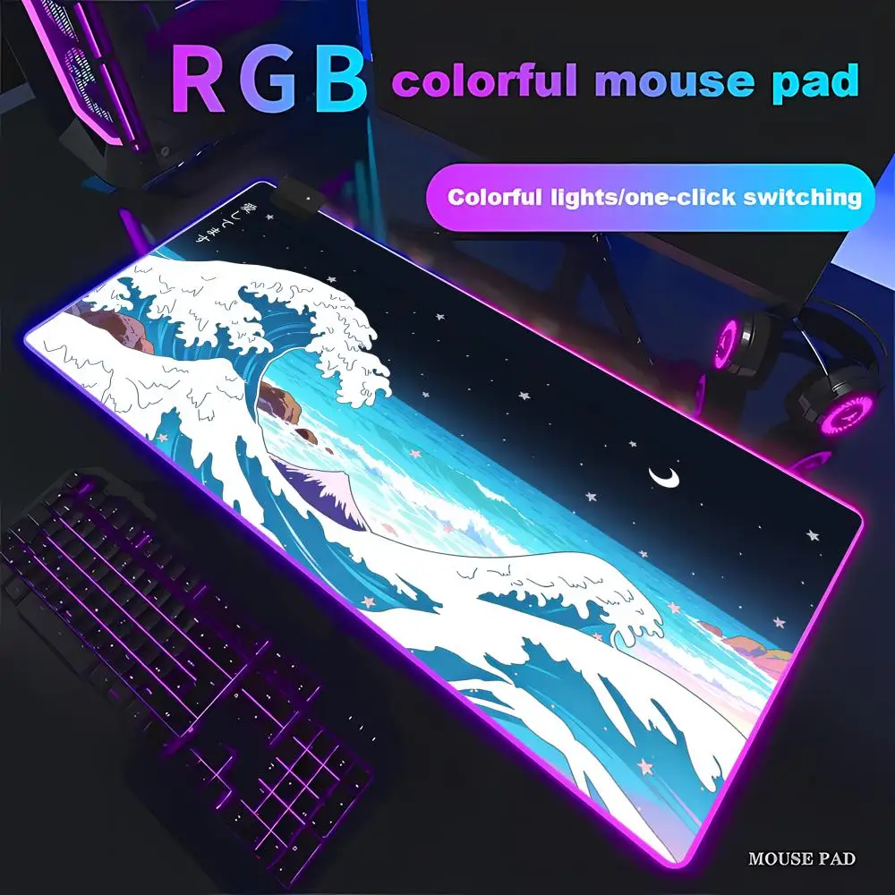 Игровой коврик для мыши HYBXAXC «Японская Великая волна» с RGB-подсветкой, HD, большой, XXL, для ПК, нескользящий
Игровой коврик для мыши HYBXAXC «Японская Великая волна» с RGB-подсветкой, HD, большой, XXL, для ПК, нескользящий