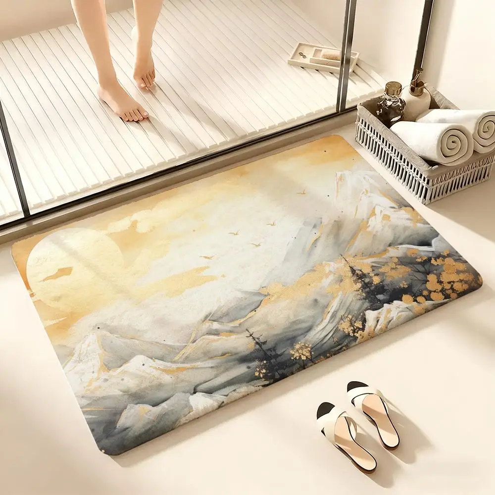 Chinese Landscape Painting Floor Mat Cozy Flannel Soft Thick Non-Slip Mat For Living Room Bedroom Kitchen Decor Rugs
Chinese Landscape Painting Floor Mat Cozy Flannel Soft Thick Non-Slip Mat For Living Room Bedroom Kitchen Decor Rugs