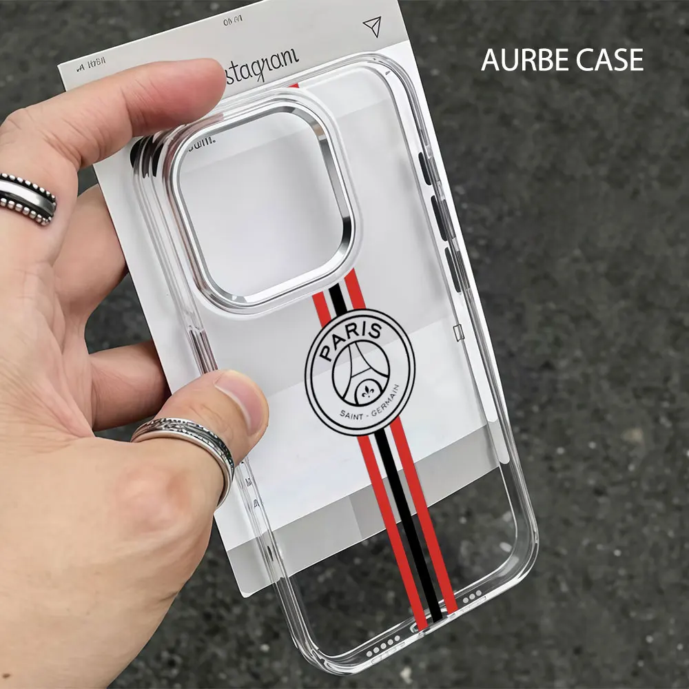 Aurbe Phone Case For iPhone 17 16 15 14 13 12 11 Pro Max 16E Silver lens frame transparent shell P-PSG Cover
Aurbe Phone Case For iPhone 17 16 15 14 13 12 11 Pro Max 16E Silver lens frame transparent shell P-PSG Cover
