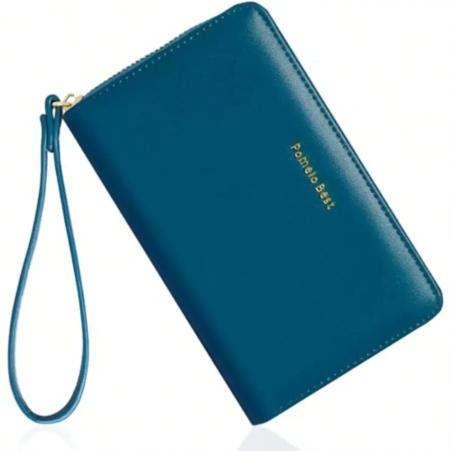 Womens Wallet Leather RFID Blocking Credit Card Holder With Coin Pocket Zip Around Wristlet Medium Purse For Ladies 2025 Peacock Blue
Womens Wallet Leather RFID Blocking Credit Card Holder With Coin Pocket Zip Around Wristlet Medium Purse For Ladies 2025 Peacock Blue