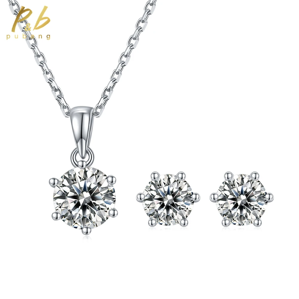 PuBang Fine Jewelry Set for Women Engagement Gift 925 Sterling Silver Moissanite Diamond Earrings/Pendant/Necklace Free Shipping
PuBang Fine Jewelry Set for Women Engagement Gift 925 Sterling Silver Moissanite Diamond Earrings/Pendant/Necklace Free Shipping