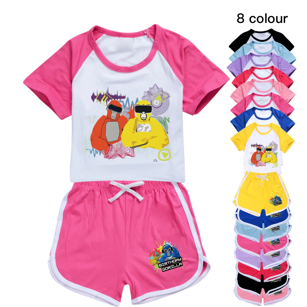 Boys Cartoon Gorilla Tag Short Sleeve Tshirt + Shorts 2pcs Children Clothes Sport Suit Girls Pajamas Sets Spring Kids Sports3267
Boys Cartoon Gorilla Tag Short Sleeve Tshirt + Shorts 2pcs Children Clothes Sport Suit Girls Pajamas Sets Spring Kids Sports3267