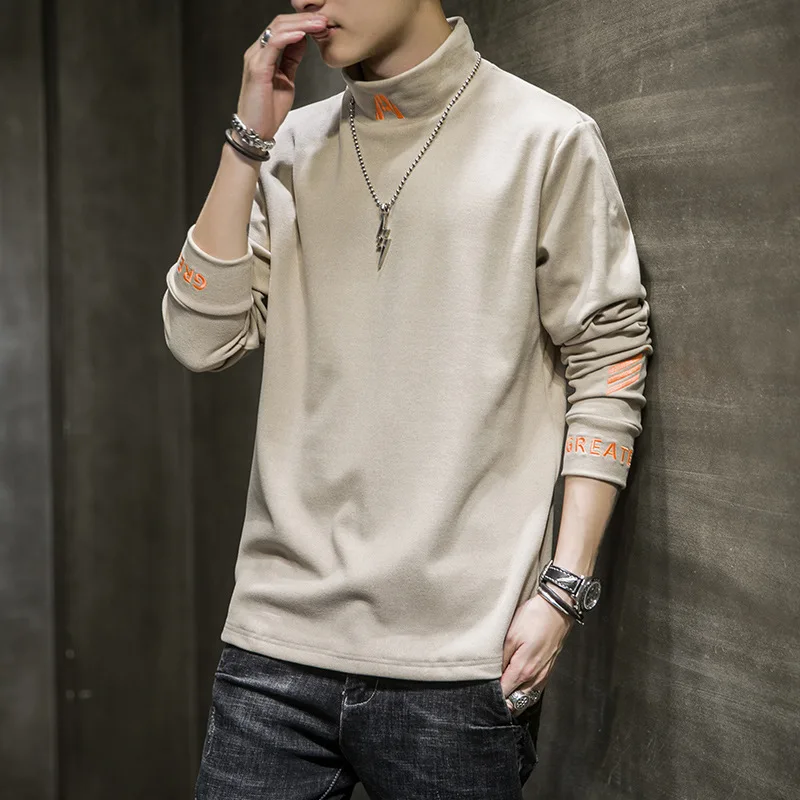 Men's Long Sleeve T-Shirt Autumn Winter New Style Korean Fashion Warmth Half High Collar Clothing Comfortable Fit
Men's Long Sleeve T-Shirt Autumn Winter New Style Korean Fashion Warmth Half High Collar Clothing Comfortable Fit