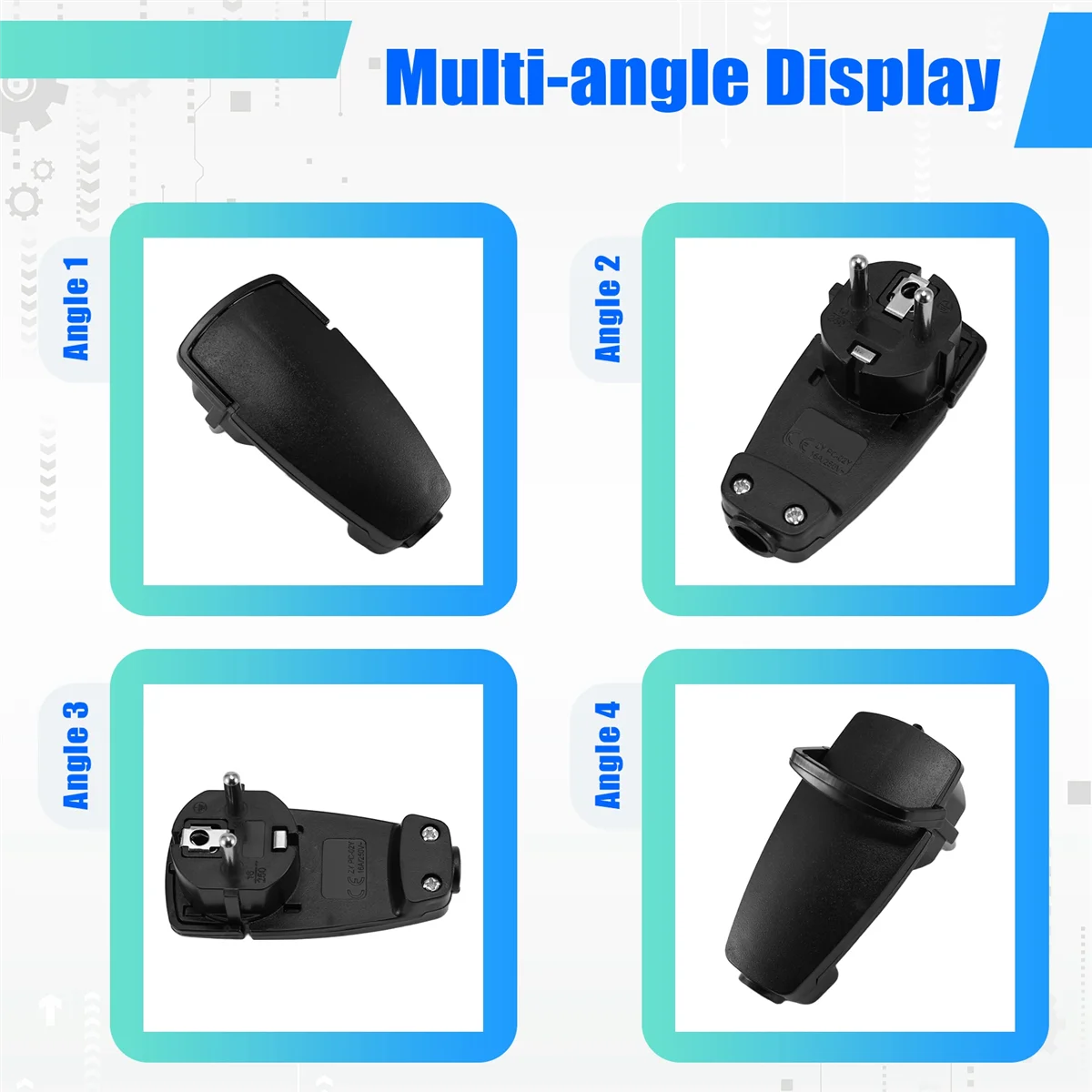 AA91 2pcs Black Schuko Angled Plug Flat, Schuko Flat Plug 250 V (16 A), Schuko Plug, Schuko Plug Flat, Eu Plug
AA91 2pcs Black Schuko Angled Plug Flat, Schuko Flat Plug 250 V (16 A), Schuko Plug, Schuko Plug Flat, Eu Plug