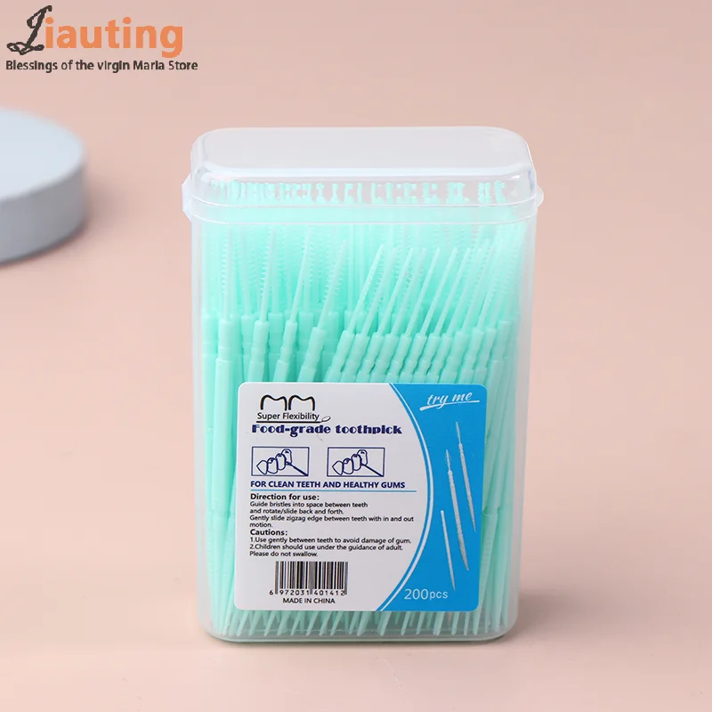 200 Boxed Plastic Toothpicks Disposable Household Bulk Interdental Brush Toothpick Line
200 Boxed Plastic Toothpicks Disposable Household Bulk Interdental Brush Toothpick Line