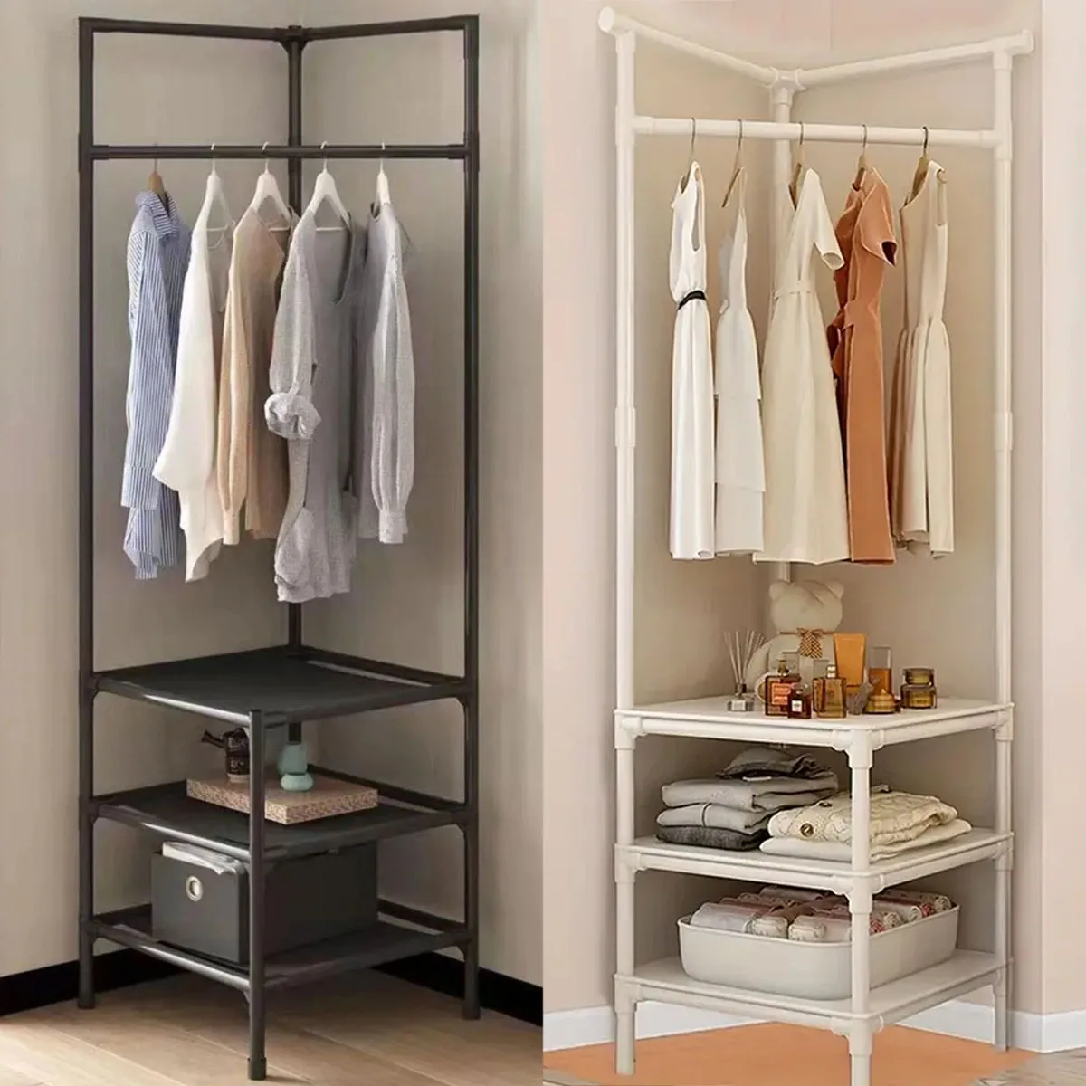 1/2/3Layer Corner Clothes Hat Rack Household Floor Ceiling Bedroom Headboard Storage Shelves Living Room Sundries Storage Hanger
1/2/3Layer Corner Clothes Hat Rack Household Floor Ceiling Bedroom Headboard Storage Shelves Living Room Sundries Storage Hanger