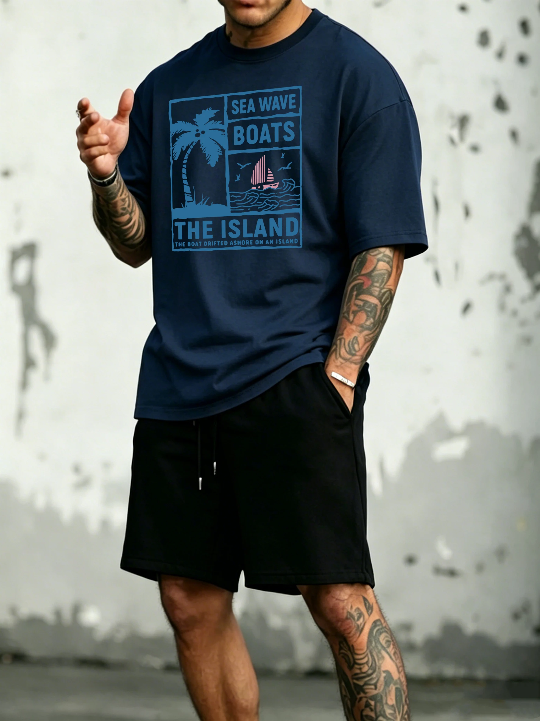 Sea Wave Coconut Tree Boats Print Cotton Summer Breathable Men Sportswear Suit Classic Pocket Bottom Street All-Match Shorts
Sea Wave Coconut Tree Boats Print Cotton Summer Breathable Men Sportswear Suit Classic Pocket Bottom Street All-Match Shorts