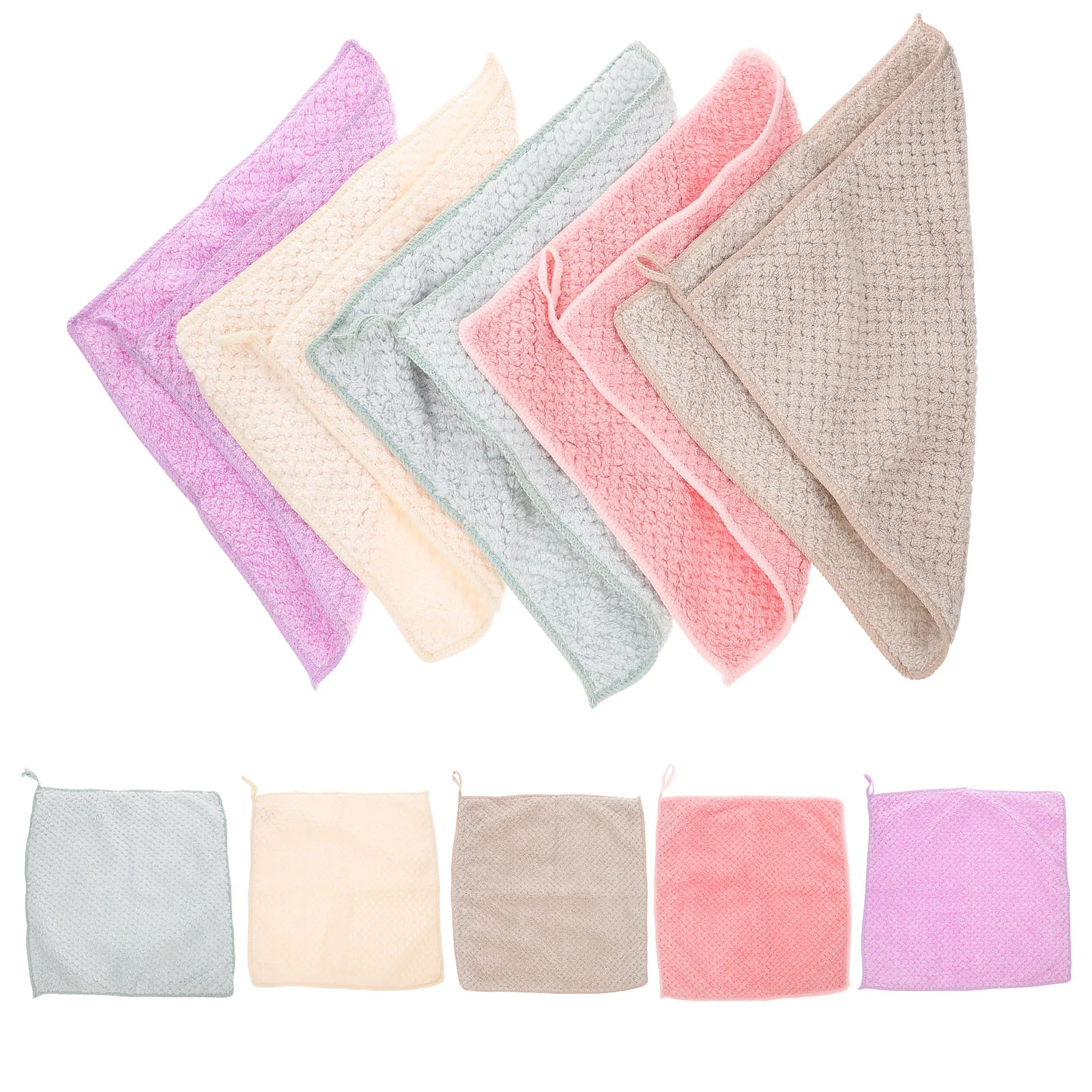 10 Pcs Coral Fleece Hand Towels Quick Dry Absorbent Kitchen Bathroom Hanging Loop Child Friendly Frosted Hanger Towels
10 Pcs Coral Fleece Hand Towels Quick Dry Absorbent Kitchen Bathroom Hanging Loop Child Friendly Frosted Hanger Towels
