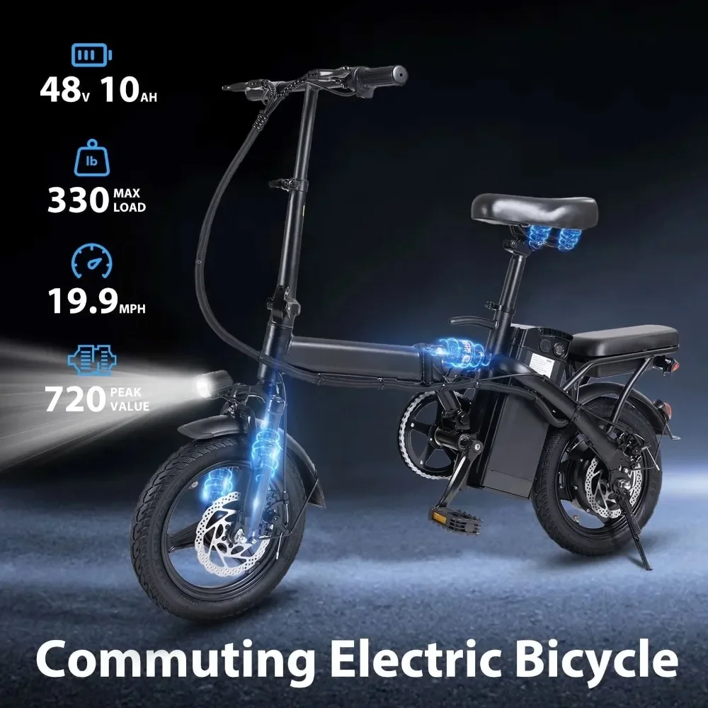 Portable Electric Bicycle - 14" Foldable Design, Dual Disc Brakes, 20mph Max Speed, Includes Storage Basket
Portable Electric Bicycle - 14" Foldable Design, Dual Disc Brakes, 20mph Max Speed, Includes Storage Basket