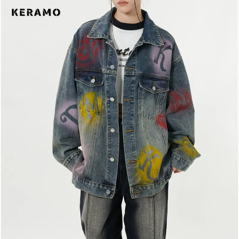 American Retro Style Grunge Casual Blue Hip-hop Denim Jacket 2023 Autumn Winter Women's High Street Y2K Vintage Loose Jean Coat
American Retro Style Grunge Casual Blue Hip-hop Denim Jacket 2023 Autumn Winter Women's High Street Y2K Vintage Loose Jean Coat