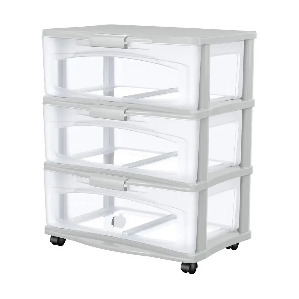3-Drawer Wheeled Plastic Storage Cart Durable & Lockable Craft Office Cosmetics Pearl Silver Black
3-Drawer Wheeled Plastic Storage Cart Durable & Lockable Craft Office Cosmetics Pearl Silver Black