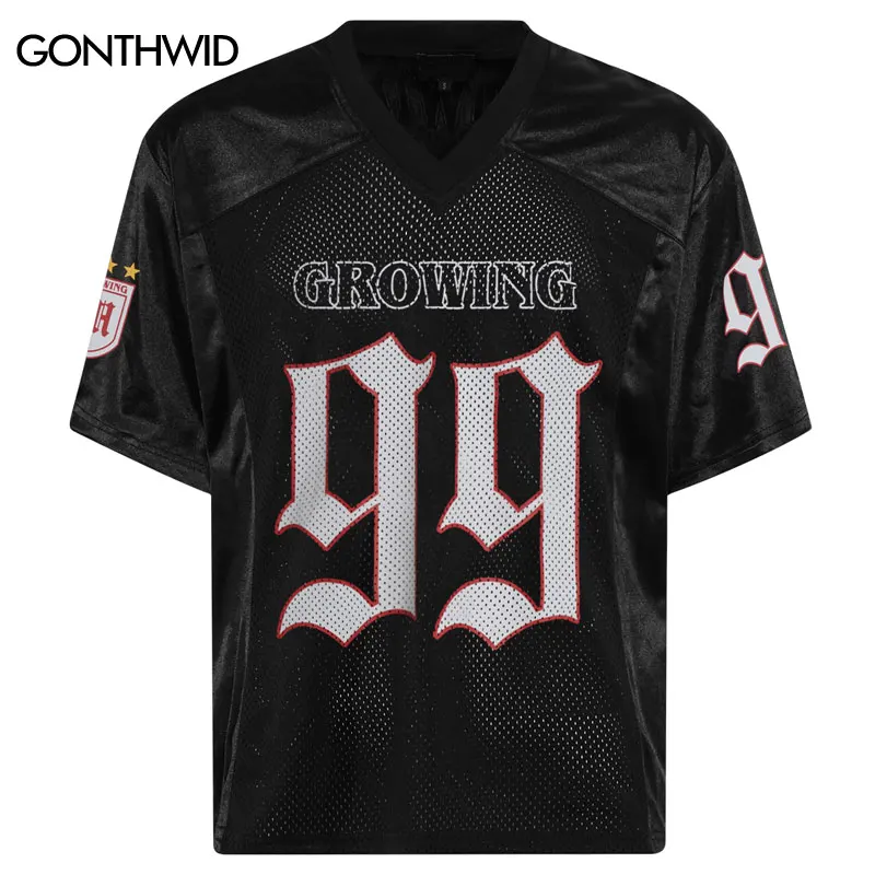Vintage Mesh Jersey T-Shirt Y2K Graphic Printed Patchwork Sport Tshirt Hip Hop Harajuku Baggy V-Neck Breathable Quick Drying Top
Vintage Mesh Jersey T-Shirt Y2K Graphic Printed Patchwork Sport Tshirt Hip Hop Harajuku Baggy V-Neck Breathable Quick Drying Top