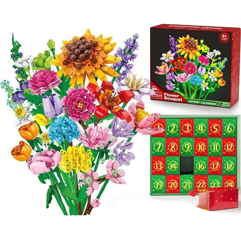 24 Days Christmas Advent Calendar 2026 Sunflower Flower Bouquet Building Blocks Countdown Calendar Christmas Decoration Gift Toy
24 Days Christmas Advent Calendar 2026 Sunflower Flower Bouquet Building Blocks Countdown Calendar Christmas Decoration Gift Toy