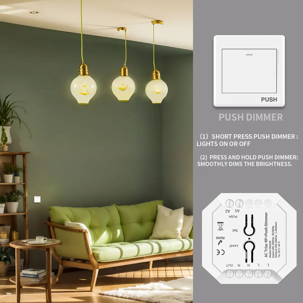 Диммер AC Triac TR01RF TR01W 2.4G WiFi Tuya Smart, модуль умного выключателя света TR01Z ZigBee 3.0, требуется совместное использование с Alexa, Google Home, Яндекс
Диммер AC Triac TR01RF TR01W 2.4G WiFi Tuya Smart, модуль умного выключателя света TR01Z ZigBee 3.0, требуется совместное использование с Alexa, Google Home, Яндекс