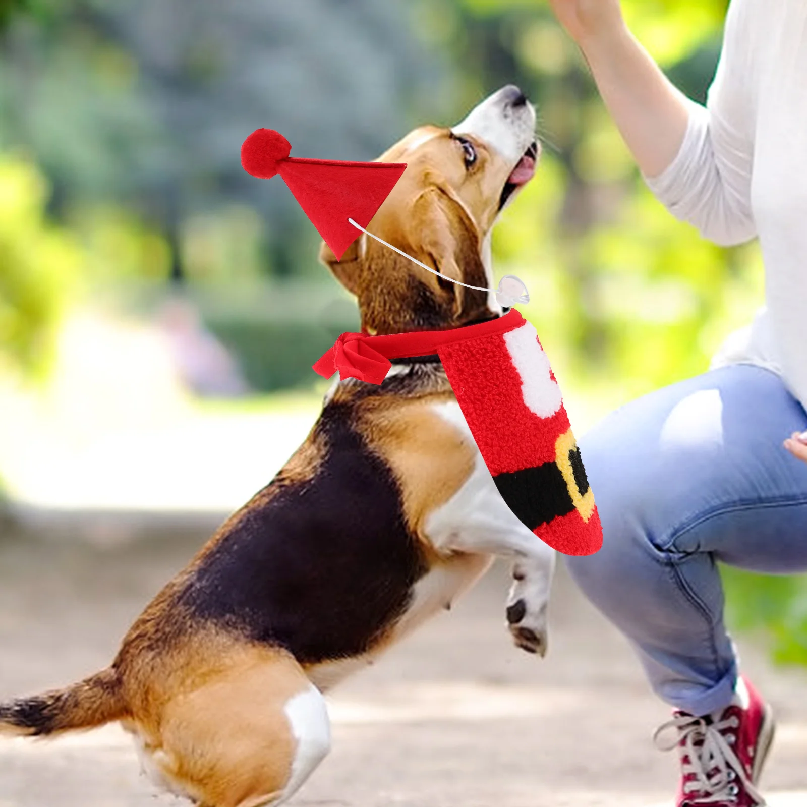 1Set Small Pet Christmas Costume Hat and Bib Set Fine Craftsmanship Comfortable Lightweight Dog Cat Party Outfit Pet Decor
1Set Small Pet Christmas Costume Hat and Bib Set Fine Craftsmanship Comfortable Lightweight Dog Cat Party Outfit Pet Decor