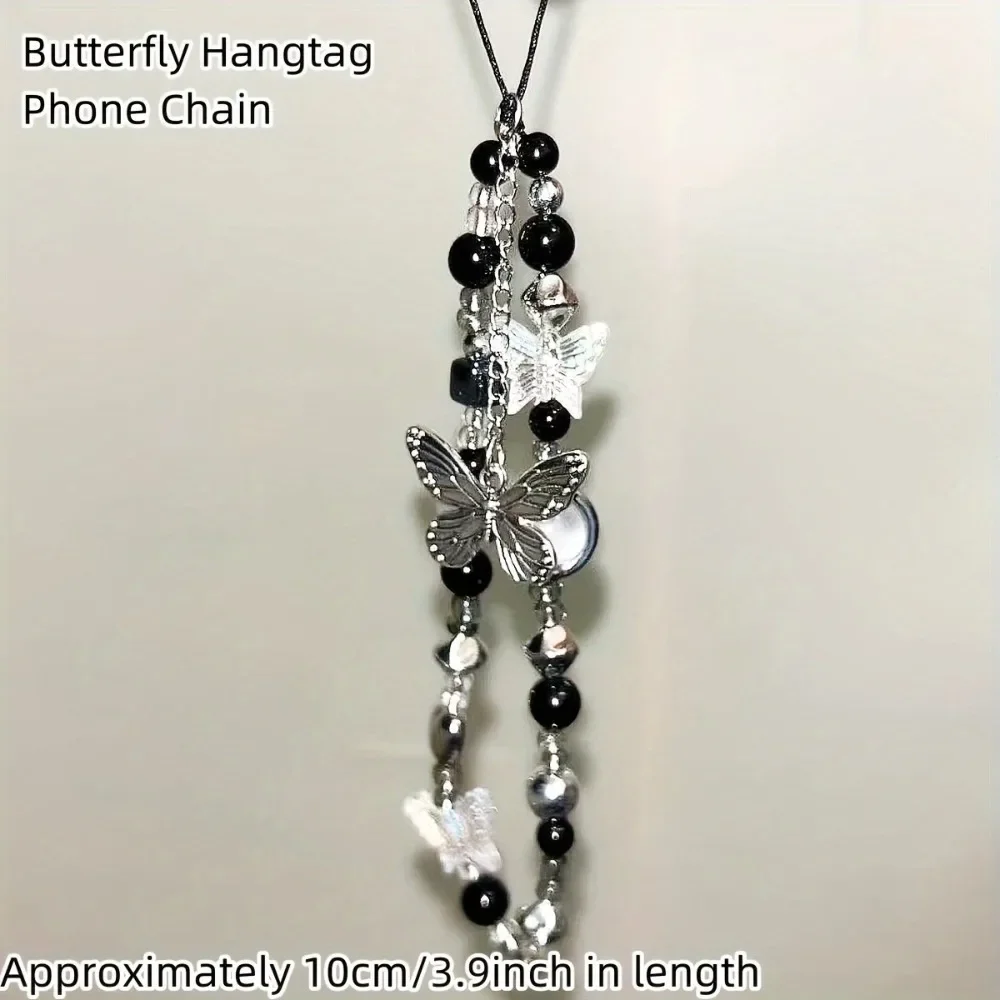 Korean Fashion Spicy Girl Black And White Butterfly Beaded Mobile Phone Chain CCD Camera Unique Bead Hanging Rope Chain
Korean Fashion Spicy Girl Black And White Butterfly Beaded Mobile Phone Chain CCD Camera Unique Bead Hanging Rope Chain