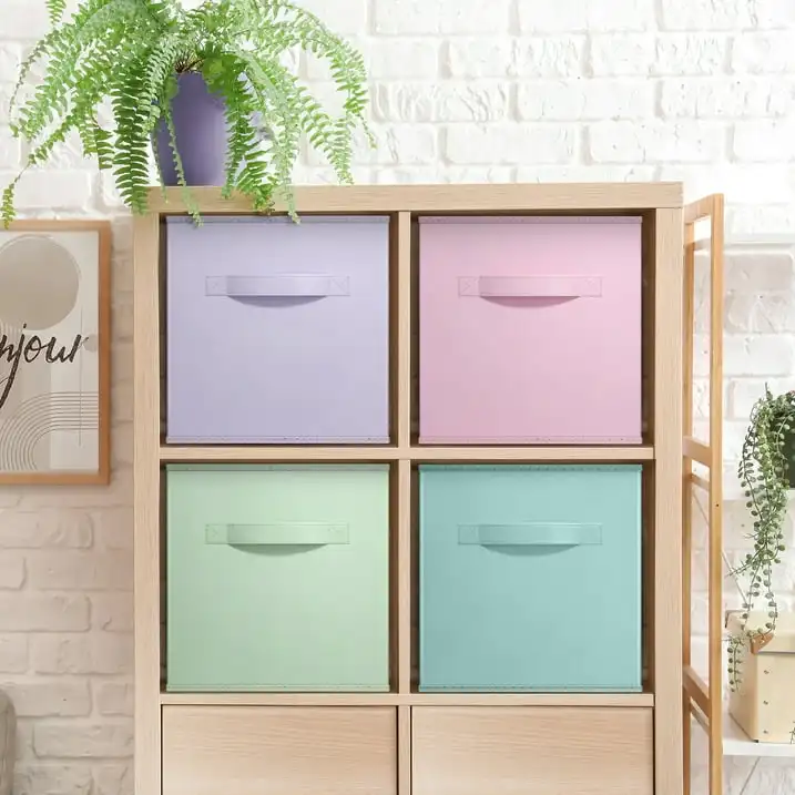 Sorbus Collapsible Cube Fabric Storage Bins (10" x 10"), 4 Pack, in Child & Nursery Pastel Colors
Sorbus Collapsible Cube Fabric Storage Bins (10" x 10"), 4 Pack, in Child & Nursery Pastel Colors